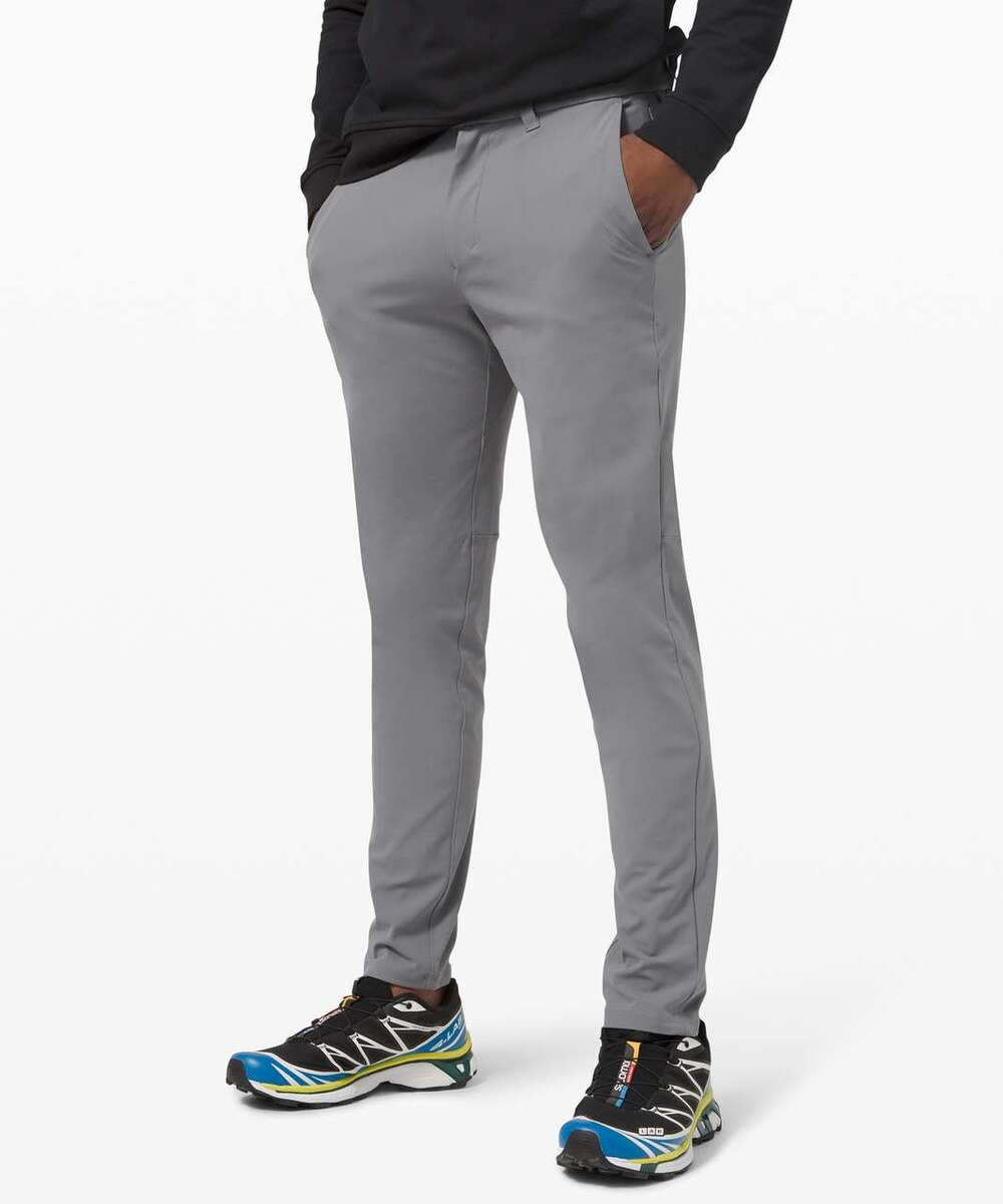 Lululemon Commission Pant Slim Warpstreme Asphalt Gray Men's Size 34 x 32 EUC